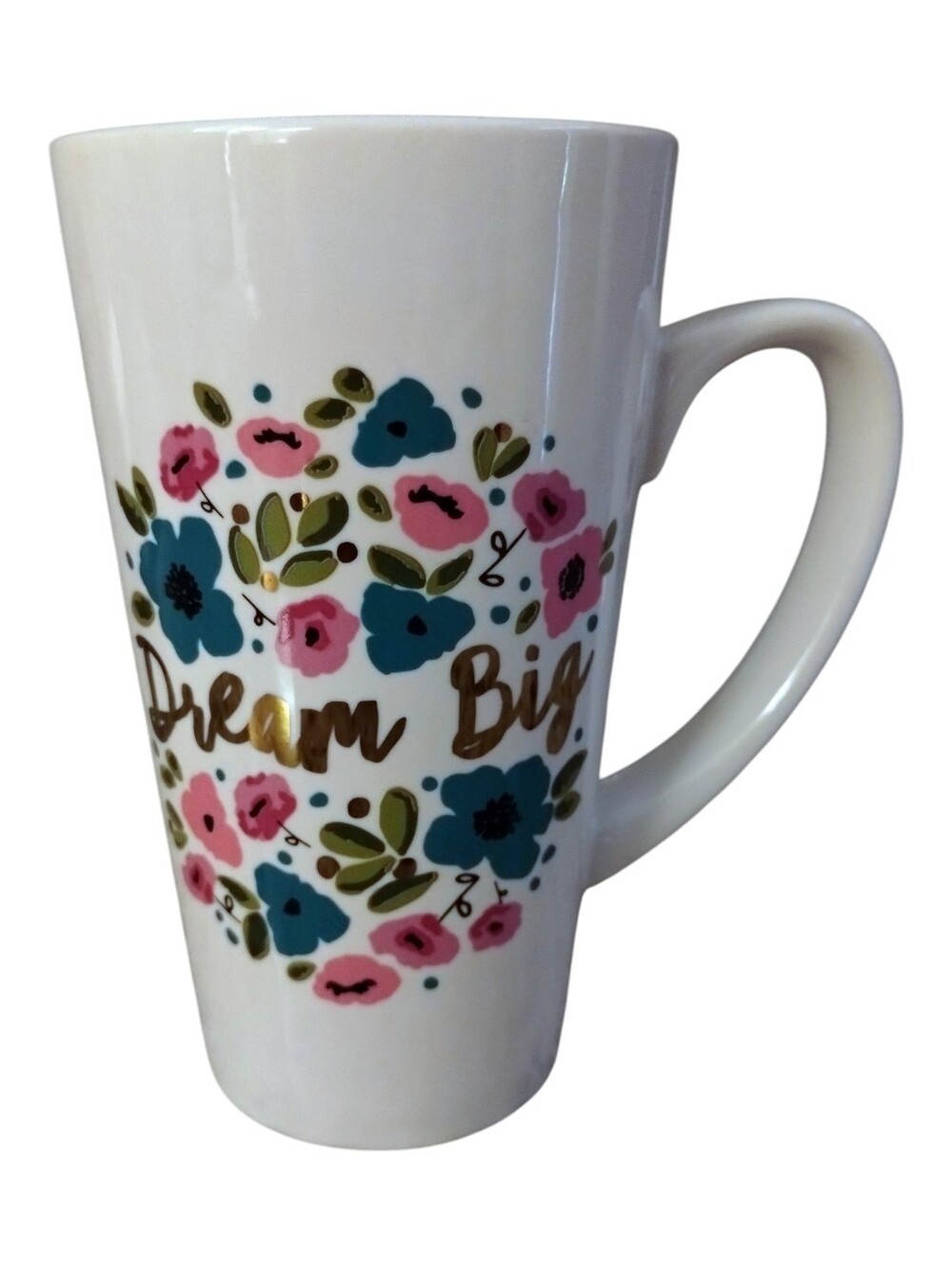 Natural Life Latte Mug Dream Big Floral 16 oz
